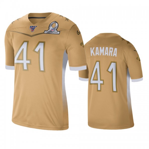 New Orleans Saints Alvin Kamara Gold NFC 2020 Pro ...