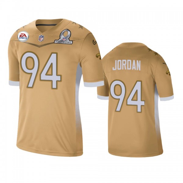 New Orleans Saints Cameron Jordan Gold 2021 NFC Pr...
