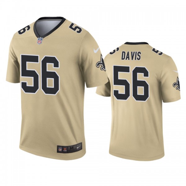 New Orleans Saints Demario Davis Gold Inverted Leg...