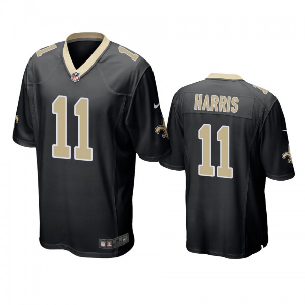 New Orleans Saints Deonte Harris Black Game Jersey