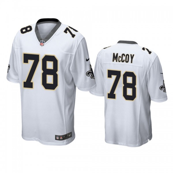 New Orleans Saints Erik McCoy White 2019 NFL Draft Game Jersey