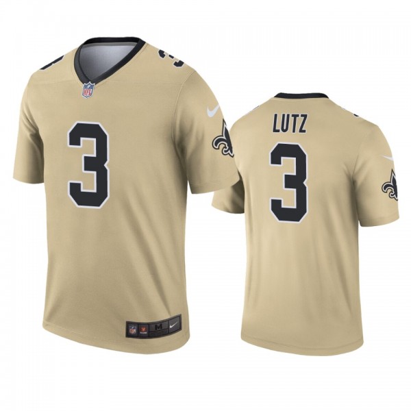New Orleans Saints Wil Lutz Gold Inverted Legend J...