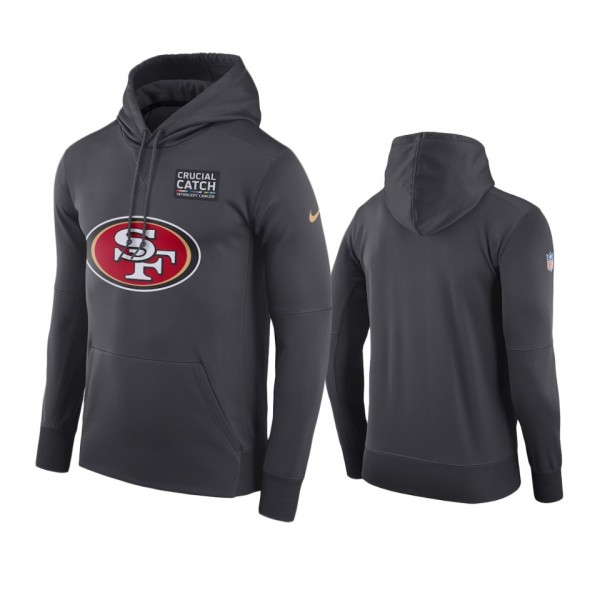 Men's San Francisco 49ers Anthracite Crucial Catch Hoodie
