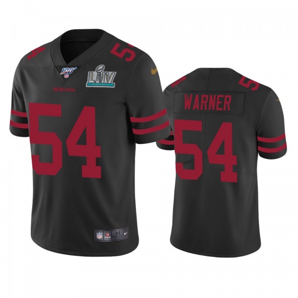 San Francisco 49ers Fred Warner Black Super Bowl LIV Vapor Limited Jersey