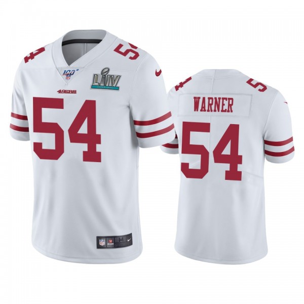 San Francisco 49ers Fred Warner White Super Bowl L...