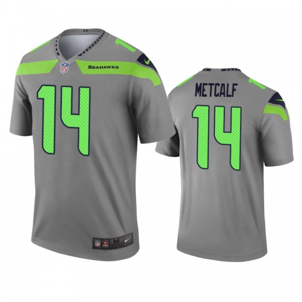 Seattle Seahawks D.K. Metcalf Gray Inverted Legend Jersey