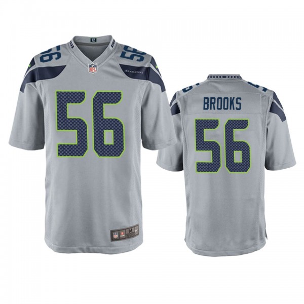 Seattle Seahawks Jordyn Brooks Gray 2020 NFL Draft Game Jersey