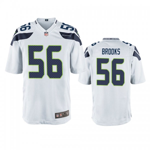 Seattle Seahawks Jordyn Brooks White 2020 NFL Draft Game Jersey