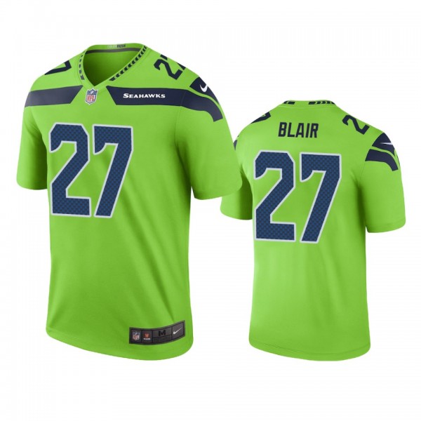 Seattle Seahawks Marquise Blair Green 2019 NFL Draft Color Rush Legend Jersey