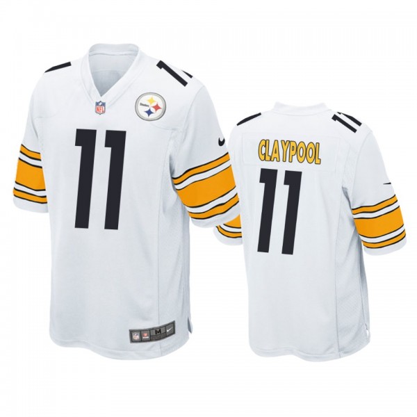 Pittsburgh Steelers Chase Claypool White 2020 NFL Draft Game Jersey