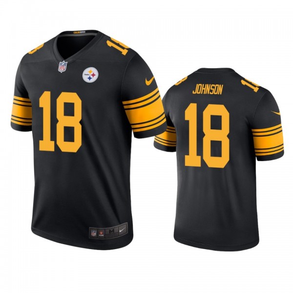 Pittsburgh Steelers Diontae Johnson Black 2019 NFL Draft Color Rush Legend Jersey