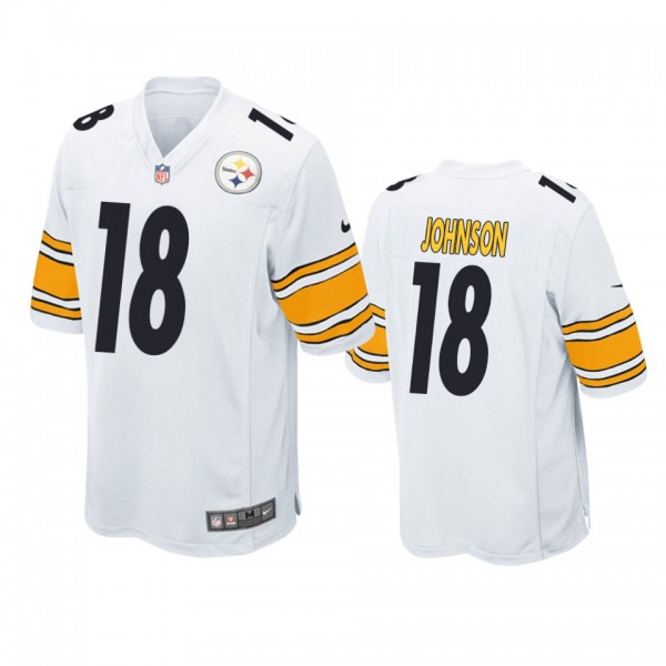 Pittsburgh Steelers Diontae Johnson White 2019 NFL Draft Game Jersey