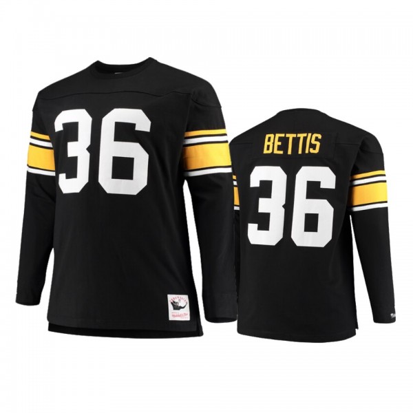 Steelers Jerome Bettis Black Long Sleeve Retired P...