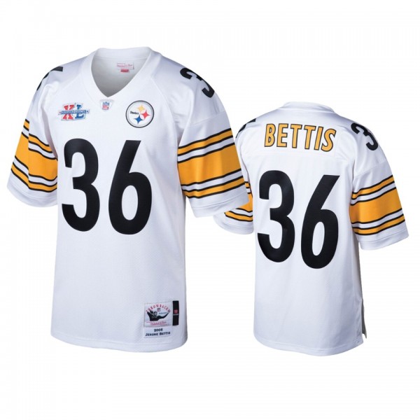 Pittsburgh Steelers Jerome Bettis White 2005 Authentic Throwback Jersey
