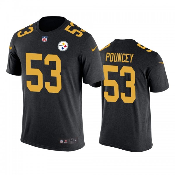 Men's Pittsburgh Steelers #53 Maurkice Pouncey Black Color Rush T-Shirt