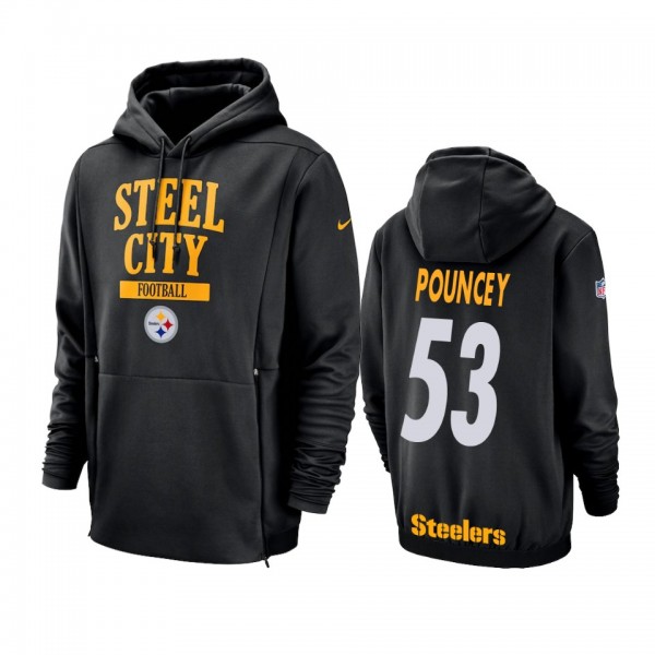 Pittsburgh Steelers #53 Maurkice Pouncey Black Sid...