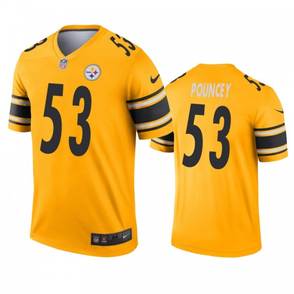 Pittsburgh Steelers Maurkice Pouncey Gold Inverted...