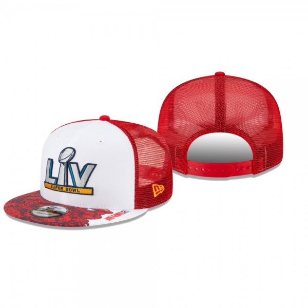 Men's Super Bowl LV White Red Trucker 9FIFTY Hat