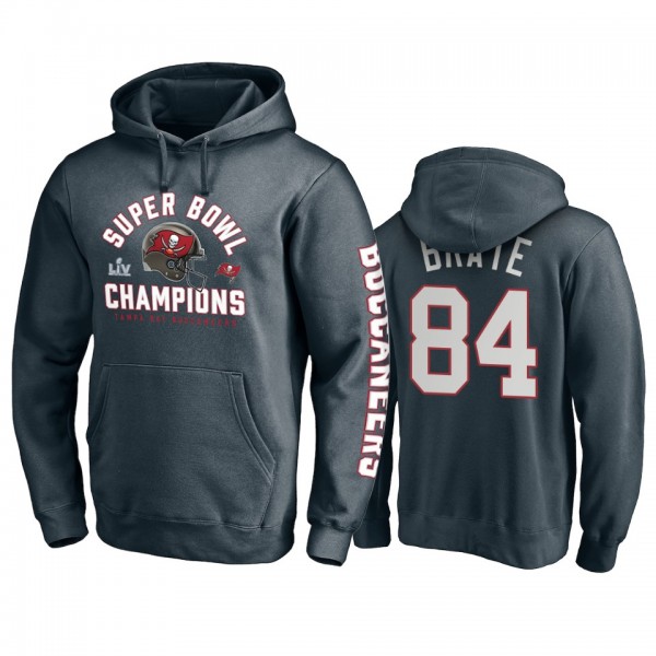 Tampa Bay Buccaneers Cameron Brate Charcoal Super Bowl LV Champions Lateral Pass Hoodie