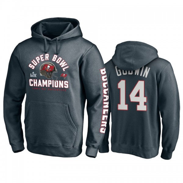 Tampa Bay Buccaneers Chris Godwin Charcoal Super Bowl LV Champions Lateral Pass Hoodie