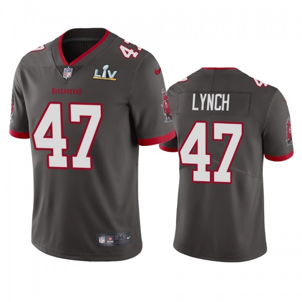 Tampa Bay Buccaneers John Lynch Pewter Super Bowl LV Vapor Limited Jersey