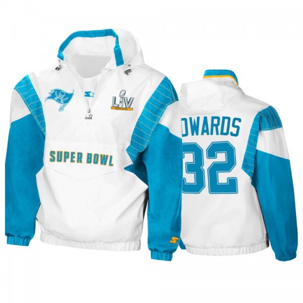 Tampa Bay Buccaneers Mike Edwards White Teal Super...
