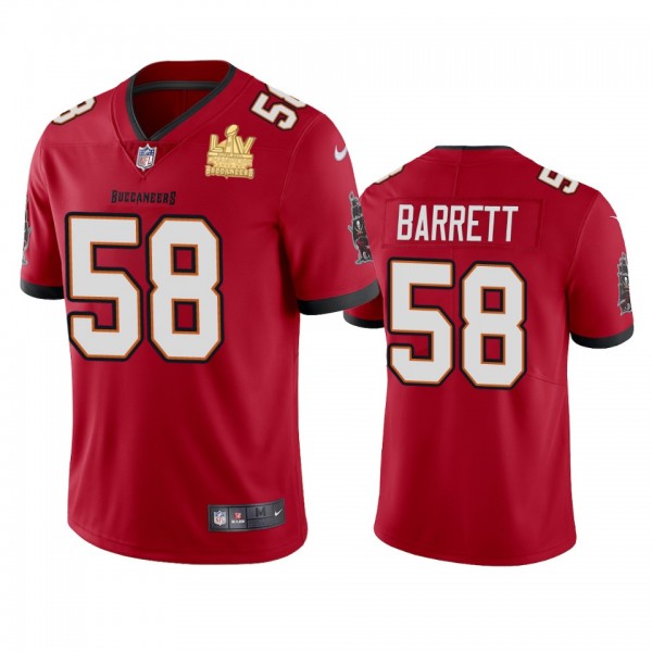 Tampa Bay Buccaneers Shaquil Barrett Red Super Bowl LV Champions Vapor Limited Jersey