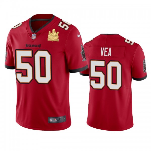 Tampa Bay Buccaneers Vita Vea Red Super Bowl LV Ch...