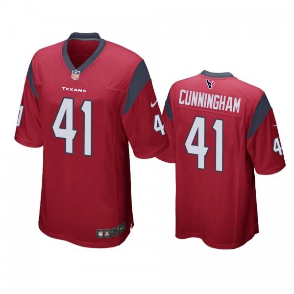 Houston Texans #41 Zach Cunningham Red Game Jersey...