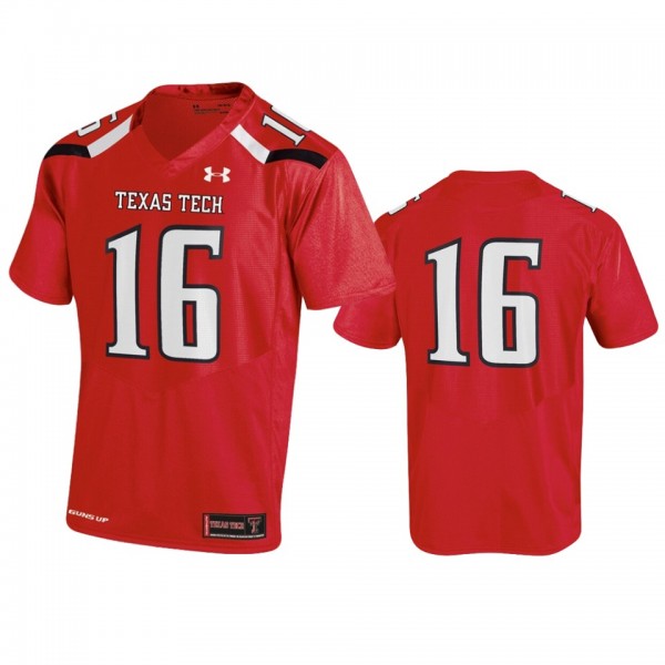 Texas Tech Red Raiders #16 Red Replica Jersey
