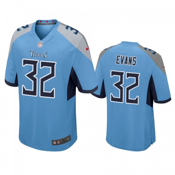 Tennessee Titans Darrynton Evans Light Blue Game Jersey