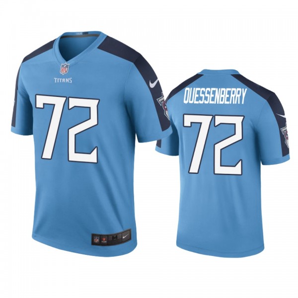 Tennessee Titans David Quessenberry Light Blue Color Rush Legend Jersey - Men's