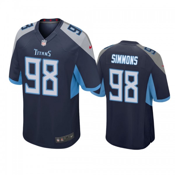 Tennessee Titans Jeffery Simmons Navy 2019 NFL Draft Game Jersey