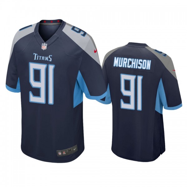 Tennessee Titans Larrell Murchison Navy Game Jerse...