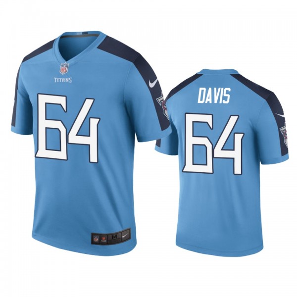 Tennessee Titans Nate Davis Light Blue 2019 NFL Draft Color Rush Legend Jersey