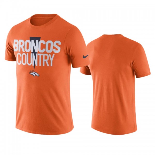 Men Denver Broncos Orange Broncos Country NFL Collection T-Shirt