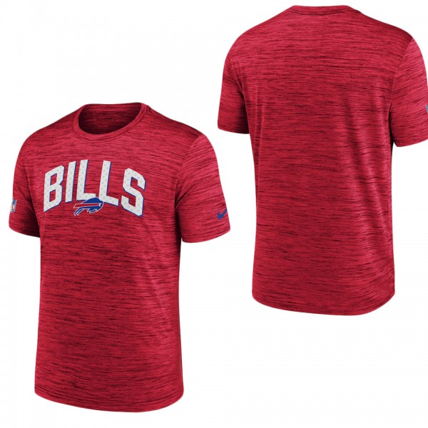 Men's Buffalo Bills Nike Red Velocity Athletic Stack Performance T-Shirt