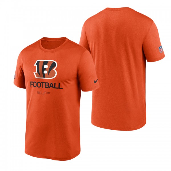 Men's Cincinnati Bengals Nike Orange Infographic Performance T-Shirt
