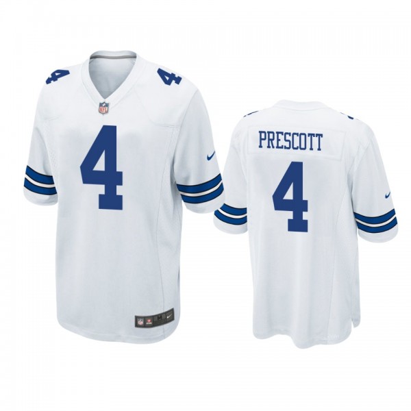 Dallas Cowboys Dak Prescott White Game Jersey