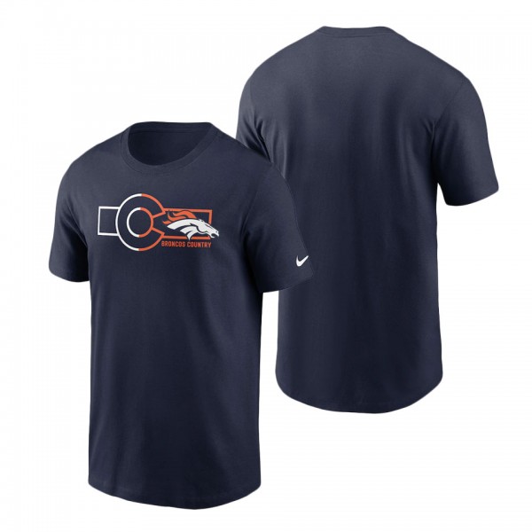 Men's Denver Broncos Nike Navy Essential Local Phrase T-Shirt