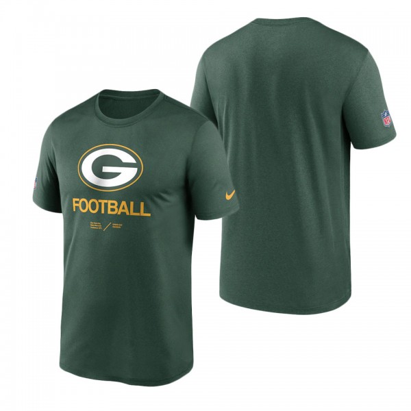 Men's Green Bay Packers Nike Green Infographic Performance T-Shirt