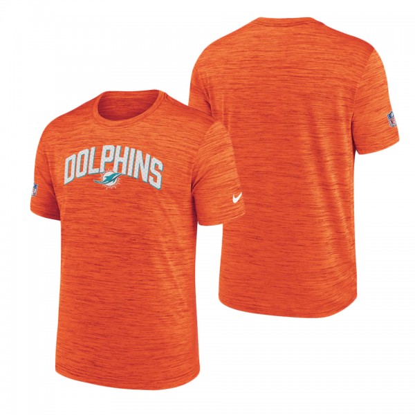 Men's Miami Dolphins Nike Orange Velocity Athletic Stack Performance T-Shirt