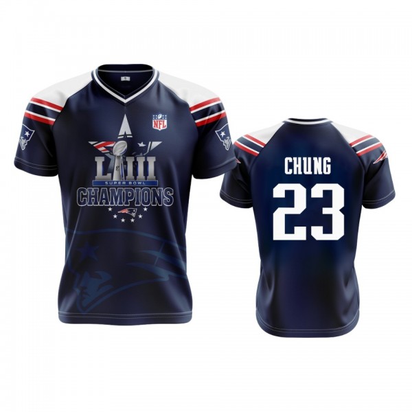 New England Patriots Patrick Chung Navy Nike Super...