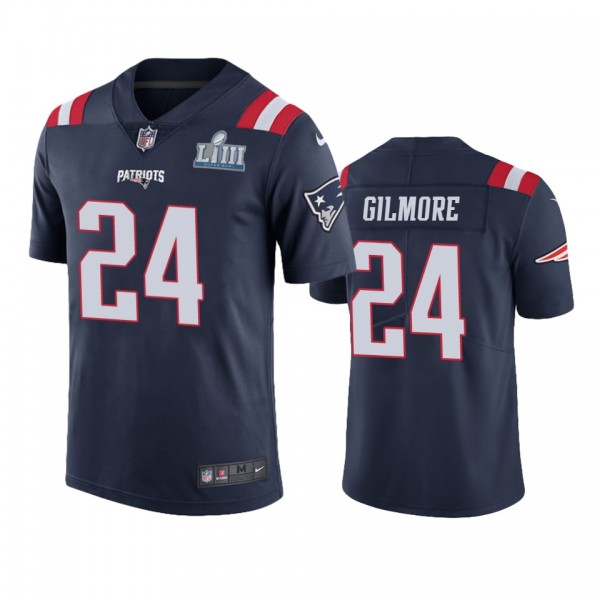 New England Patriots Stephon Gilmore Navy Nike Sup...