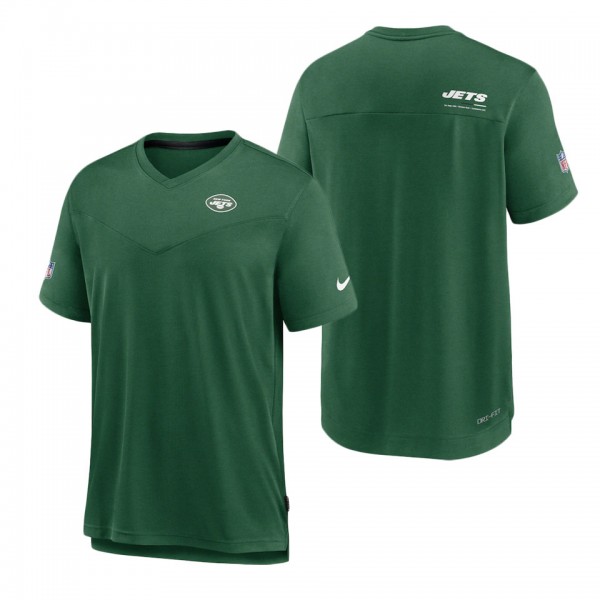 Men's New York Jets Nike Green Sideline Coach Chev...