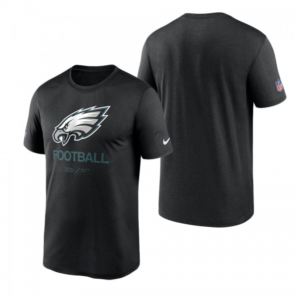 Men's Philadelphia Eagles Nike Black Infographic Performance T-Shirt