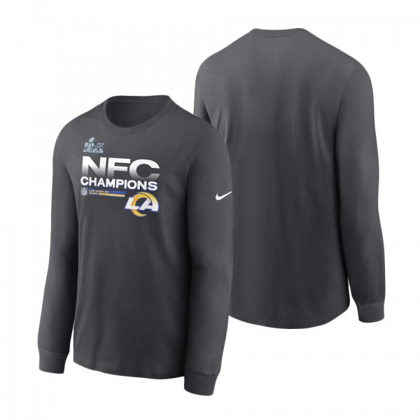 Men's Los Angeles Rams Nike Anthracite 2021 NFC Ch...