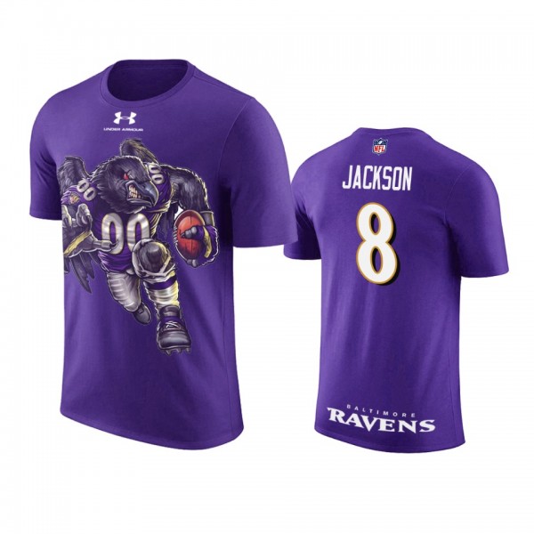 Baltimore Ravens Lamar Jackson Purple Cartoon And Comic T-Shirt