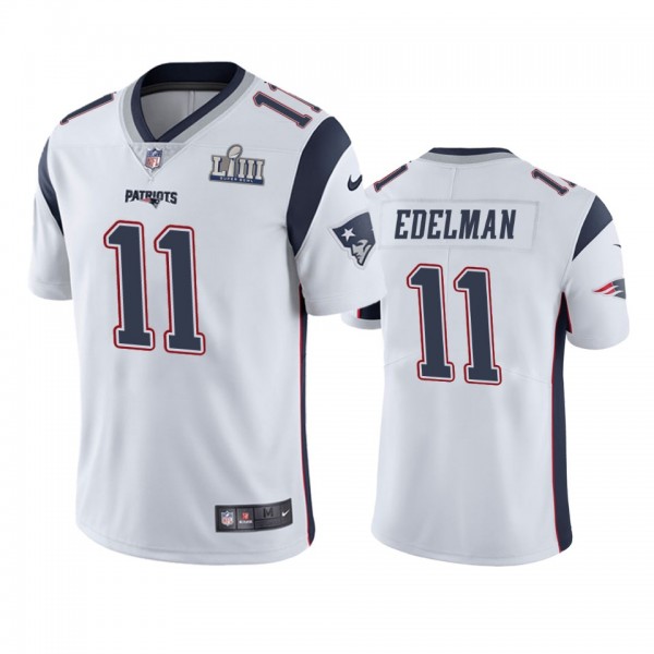 New England Patriots Julian Edelman White Nike Sup...