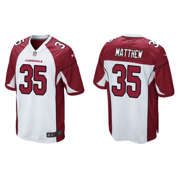 Men's Arizona Cardinals Christian Matthew White Game Jersey